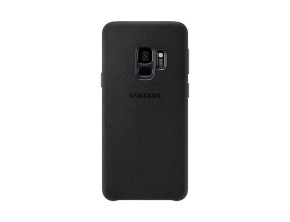 Луксозен твърд гръб ALCANTARA оригинален EF-XG960 за Samsung Galaxy S9 G960 черен